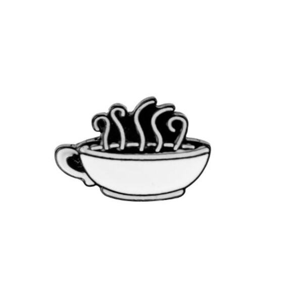 FRIENDS Steaming Coffee Cup Pin Brooch - Picture 1 of 3